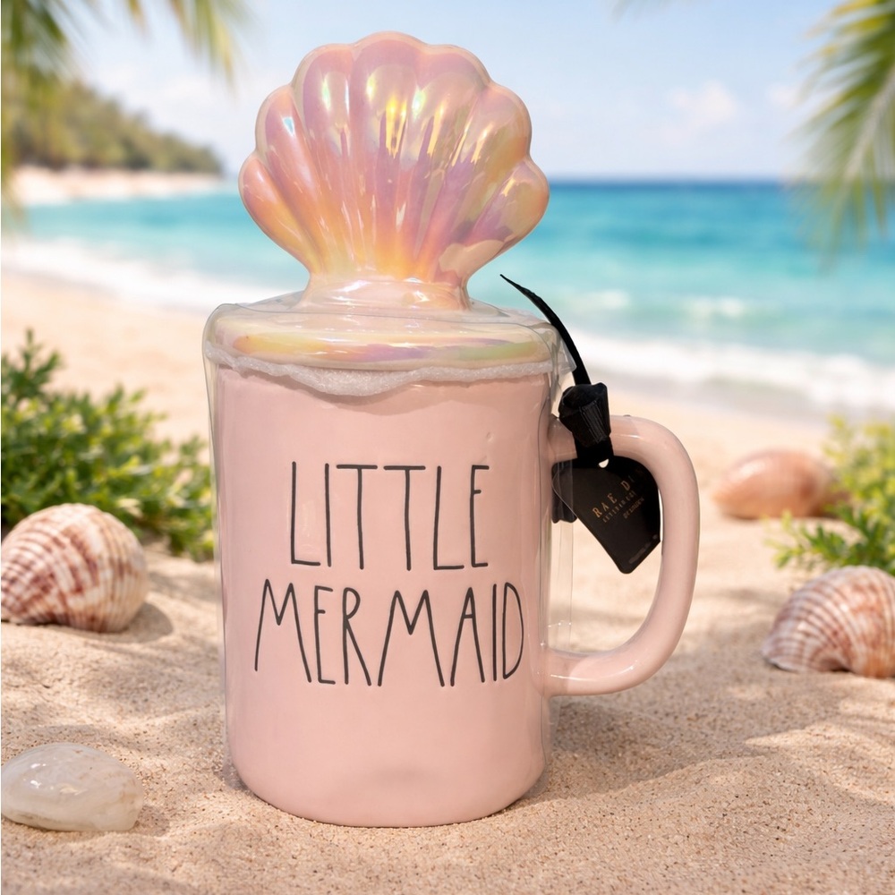 Rae Dunn Pink LITTLE MERMAID Mug